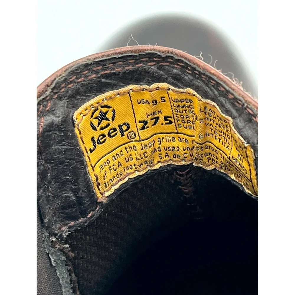 Jeep Chelsea Ankle Boots Mens US 9.5 Dark Brown Leather Casual Pull On Round Toe